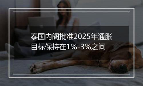 泰国内阁批准2025年通胀目标保持在1%-3%之间