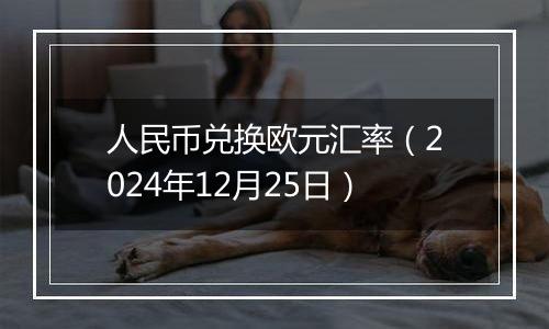 人民币兑换欧元汇率(2024年12月25日)