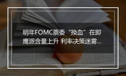 明年FOMC票委“换血”在即 鹰派含量上升 利率决策迷雾重重