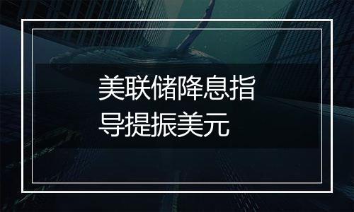 美联储降息指导提振美元