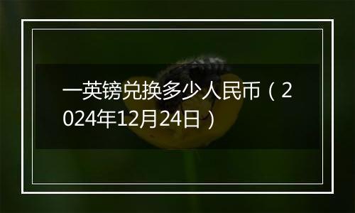 一英镑兑换多少人民币(2024年12月24日)