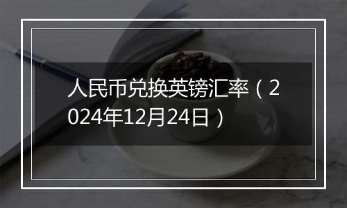 人民币兑换英镑汇率(2024年12月24日)