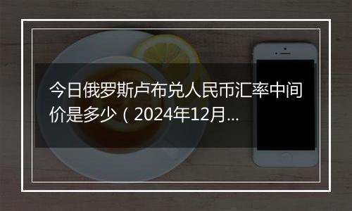 今日俄罗斯卢布兑人民币汇率中间价是多少(2024年12月23日)