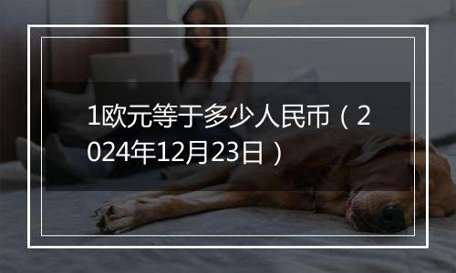1欧元等于多少人民币(2024年12月23日)