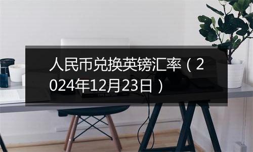 人民币兑换英镑汇率(2024年12月23日)