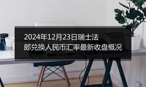 2024年12月23日瑞士法郎兑换人民币汇率最新收盘概况