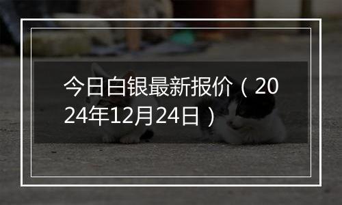 今日白银最新报价(2024年12月24日)