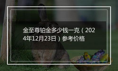 金至尊铂金多少钱一克(2024年12月23日)参考价格
