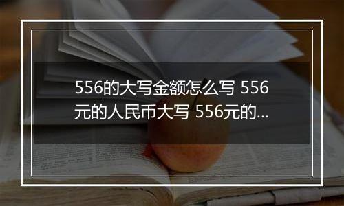 556的大写金额怎么写 556元的人民币大写 556元的数字大写