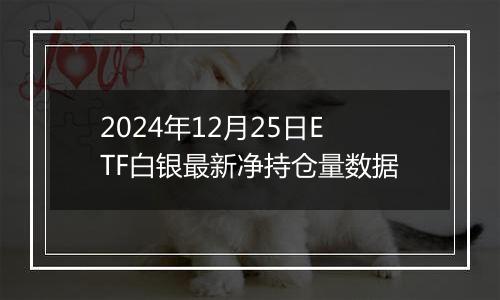 2024年12月25日ETF白银最新净持仓量数据