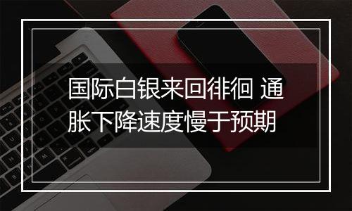 国际白银来回徘徊 通胀下降速度慢于预期