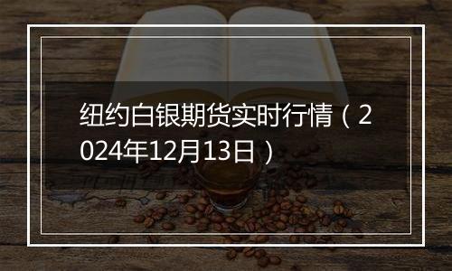 纽约白银期货实时行情(2024年12月13日)