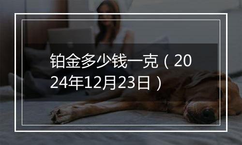 铂金多少钱一克（2024年12月23日）