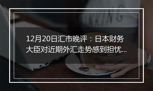 12月20日汇市晚评:日本财务大臣对近期外汇走势感到担忧 将对日元采取干预措施