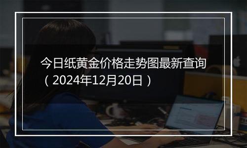 今日纸黄金价格走势图最新查询(2024年12月20日)