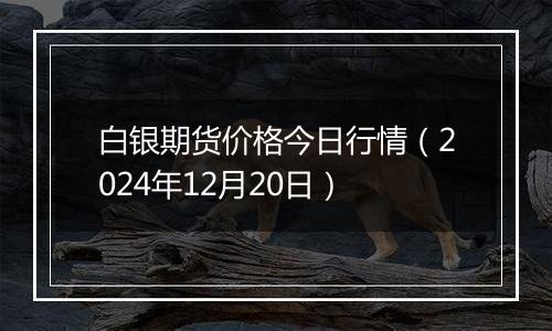 白银期货价格今日行情(2024年12月20日)