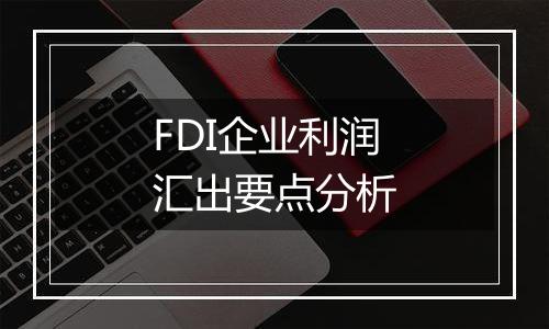 FDI企业利润汇出要点分析