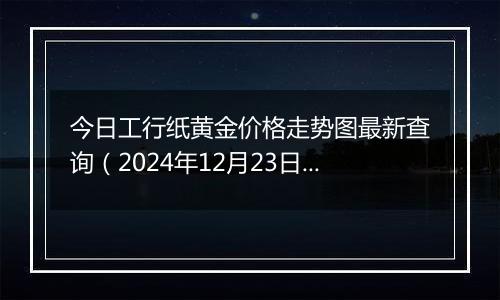今日工行纸黄金价格走势图最新查询（2024年12月23日）