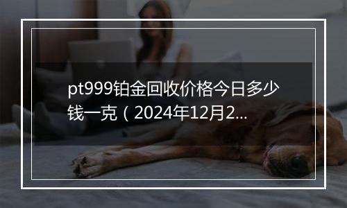 pt999铂金回收价格今日多少钱一克(2024年12月26日)