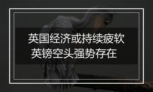 英国经济或持续疲软 英镑空头强势存在