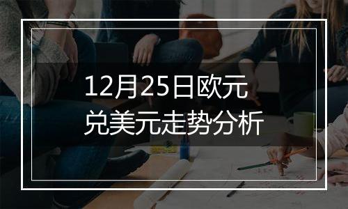 12月25日欧元兑美元走势分析