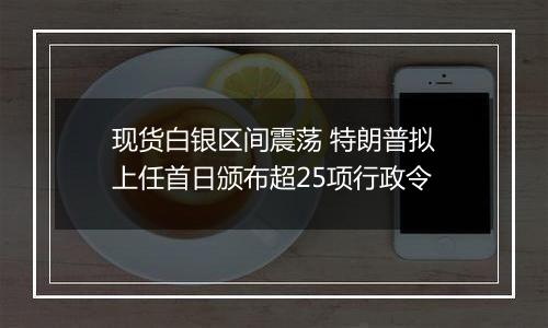 现货白银区间震荡 特朗普拟上任首日颁布超25项行政令