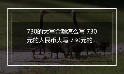 730的大写金额怎么写 730元的人民币大写 730元的数字大写