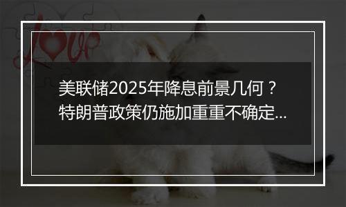 美联储2025年降息前景几何?特朗普政策仍施加重重不确定性