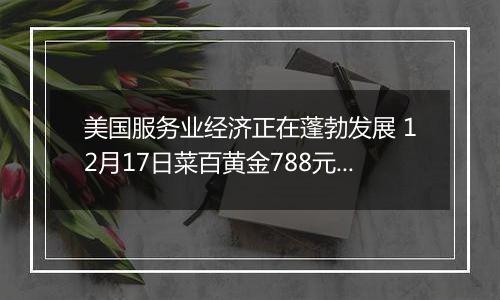 美国服务业经济正在蓬勃发展 12月17日菜百黄金788元/克