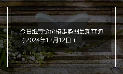 今日纸黄金价格走势图最新查询(2024年12月12日)