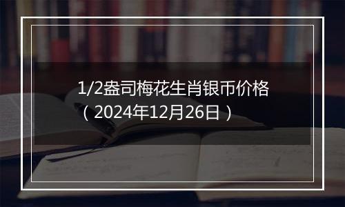 1/2盎司梅花生肖银币价格(2024年12月26日)