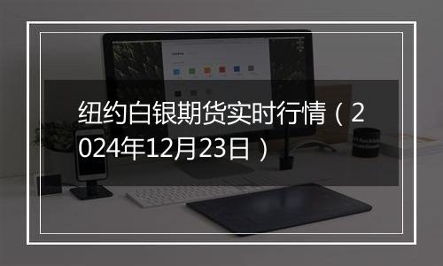 纽约白银期货实时行情(2024年12月23日)
