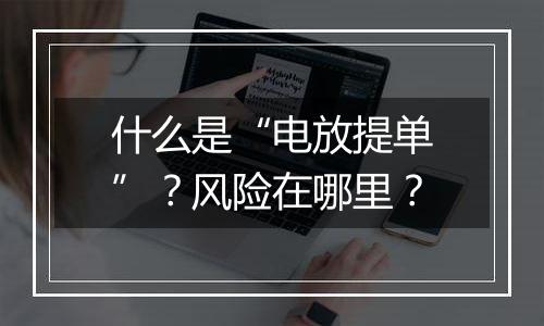 什么是“电放提单”?风险在哪里?