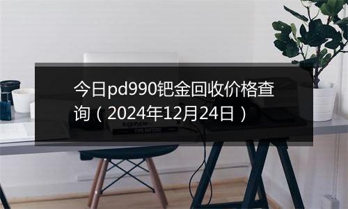 今日pd990钯金回收价格查询(2024年12月24日)