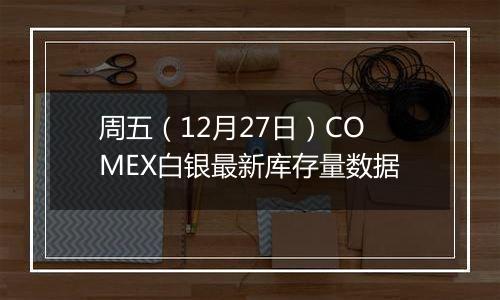 周五(12月27日)COMEX白银最新库存量数据