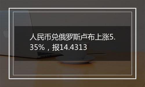 人民币兑俄罗斯卢布上涨5.35%,报14.4313