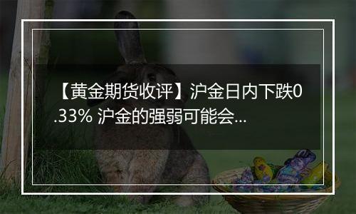 【黄金期货收评】沪金日内下跌0.33% 沪金的强弱可能会出现转换