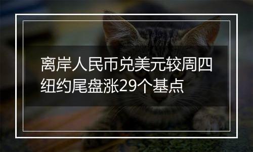 离岸人民币兑美元较周四纽约尾盘涨29个基点