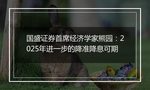 国盛证券首席经济学家熊园:2025年进一步的降准降息可期