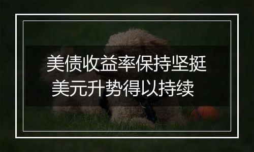 美债收益率保持坚挺 美元升势得以持续