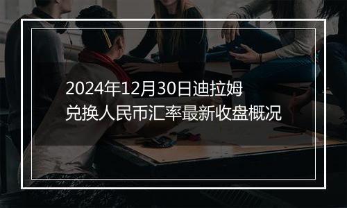 2024年12月30日迪拉姆兑换人民币汇率最新收盘概况