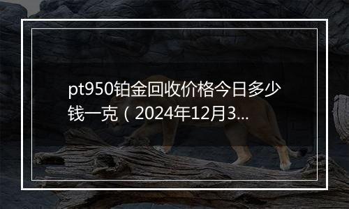 pt950铂金回收价格今日多少钱一克(2024年12月30日)