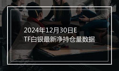 2024年12月30日ETF白银最新净持仓量数据