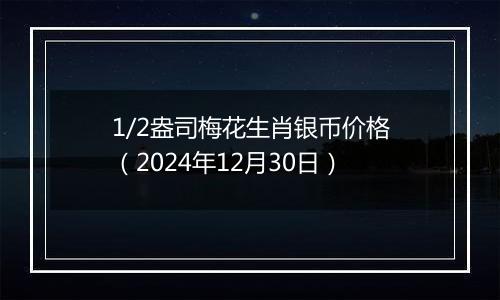 1/2盎司梅花生肖银币价格(2024年12月30日)
