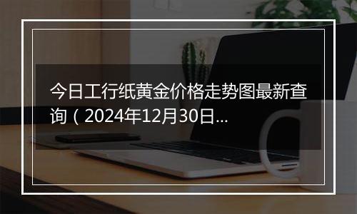 今日工行纸黄金价格走势图最新查询(2024年12月30日)