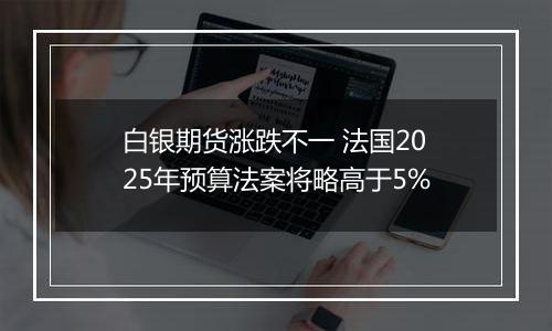 白银期货涨跌不一 法国2025年预算法案将略高于5%