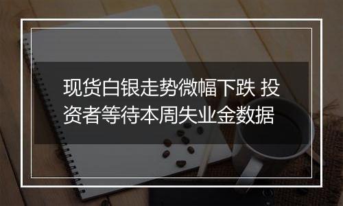 现货白银走势微幅下跌 投资者等待本周失业金数据