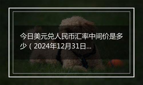 今日美元兑人民币汇率中间价是多少(2024年12月31日)
