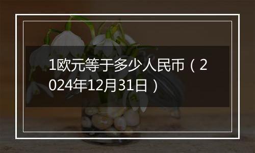 1欧元等于多少人民币(2024年12月31日)