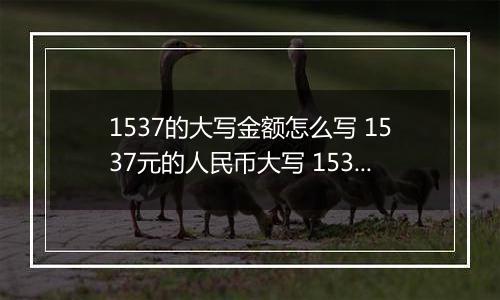 1537的大写金额怎么写 1537元的人民币大写 1537元的数字大写